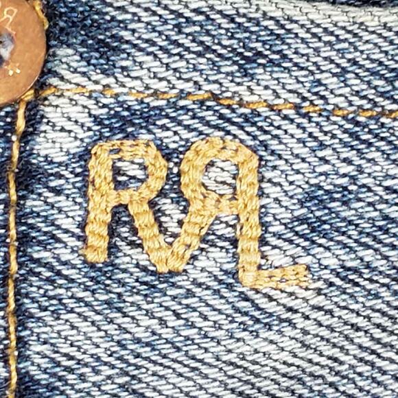 RRL Ralph Lauren Double RL Vintage Distressed Straight Leg Jeans USA 30X31 - Picture 8 of 16